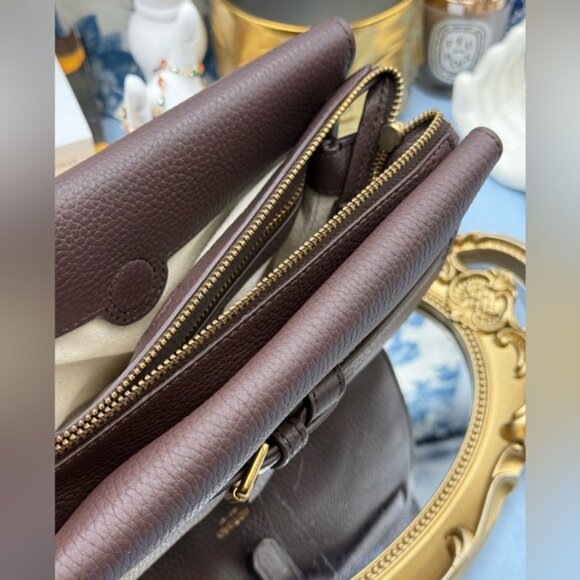 🆕 OROTON 🧿 NWOT Margot Crossbody, Brown Bear Pebble Leather - Picture 11 of 16